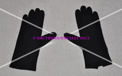 Knights Templar Black Cotton Gloves (Extra Large) - Click Image to Close